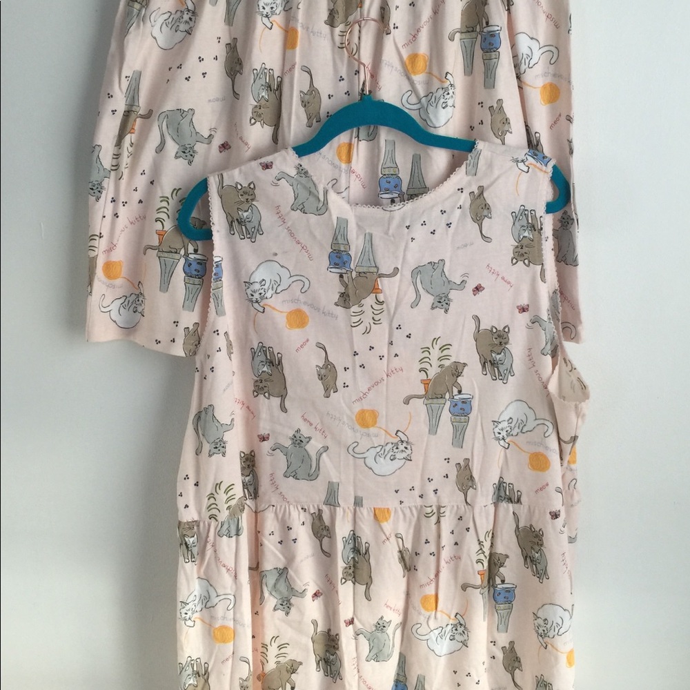 🆕Nordstrom | Cat Lover 2 Piece PJ Set Shorts Top - Picture 3 of 6